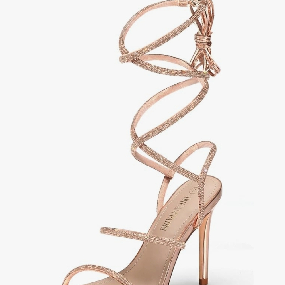 Dream Pairs Gold Heels Elegant Design